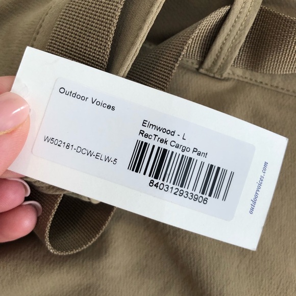 Outdoor voices elm wood cargo trek pants tan new - Picture 7 of 13